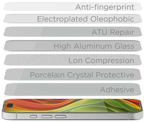 Mobile Origin Ekrano apsaugos su lengvai uždedamu užtepėju, 2 pakuotėje, pritaikytos dėklui – „iPhone 17 Pro“