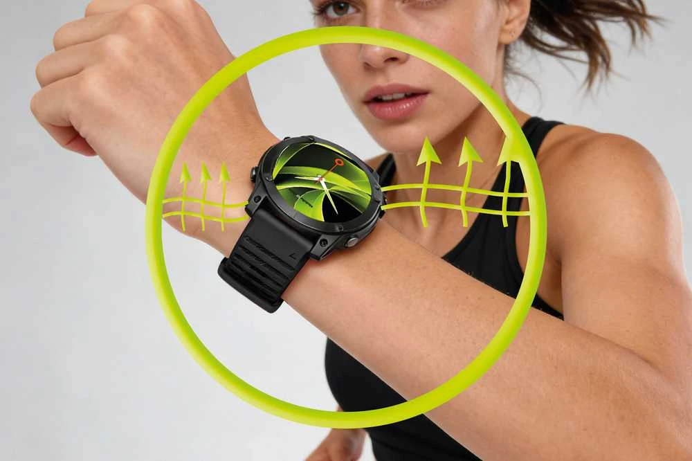 Mobile Origin Silikoninis dirželis Easy Strap, skirtas Garmin ES2, 20mm, juodas