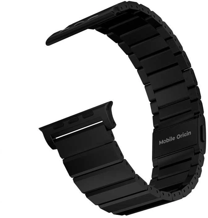 „Mobile Origin“ titano dirželis „Modena“, juodas - „Apple Watch Ultra 49mm“