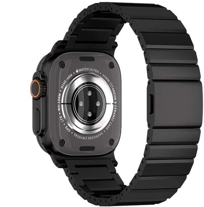 „Mobile Origin“ titano dirželis „Modena“, juodas - „Apple Watch Ultra 49mm“