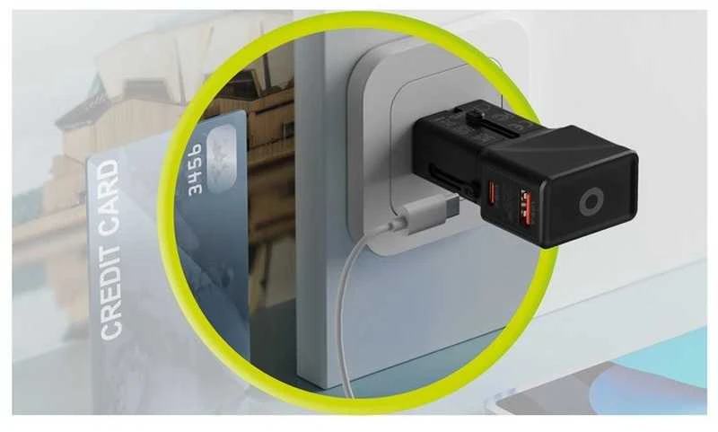 Mobile Origin Travel adapter 25W, EU/US/UK/AU, juodas