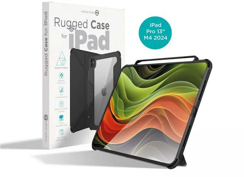 Mobile Origin tvirtas dėklas, juodas – „iPad Pro 13“ (M4 2024)