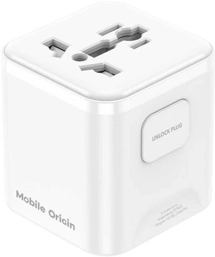 Mobile Origin Universalus kelioninis adapteris PW30 EU/UK/US/AUS, baltas