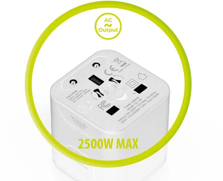 Mobile Origin Universalus kelioninis adapteris PW30 EU/UK/US/AUS, baltas