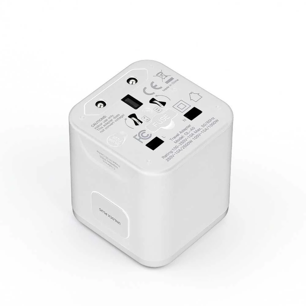 Mobile Origin Universalus kelioninis adapteris PW30 EU/UK/US/AUS, baltas