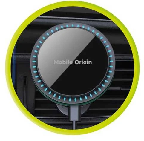 „Mobile Origin“ belaidis automobilio ventiliacijos angos įkroviklis CA18, suderinamas su „Apple Watch“ / „iPhone“ ir „MagSafe“