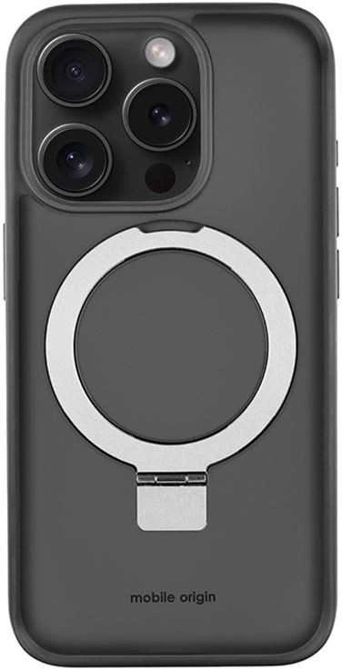 Mobile Origin Mobilus Origin RingMag dėklas, juodas – iPhone 15 Pro