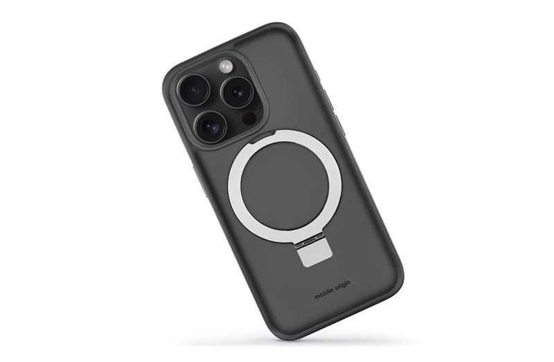 Mobile Origin Mobilus Origin RingMag dėklas, juodas – iPhone 15 Pro