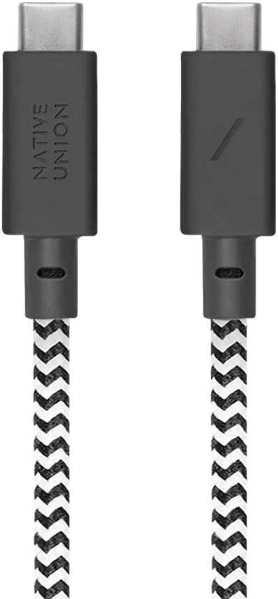 „Native Union Anchor“ kabelis 240 W – USB-C kabelis – USB-C, 3 m (zebras)