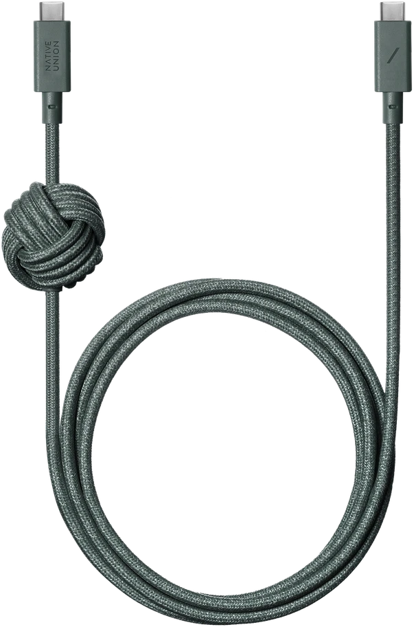 Native Union Anchor Cable 240W - kabelis USB-C - USB-C, 3 m (žalias)