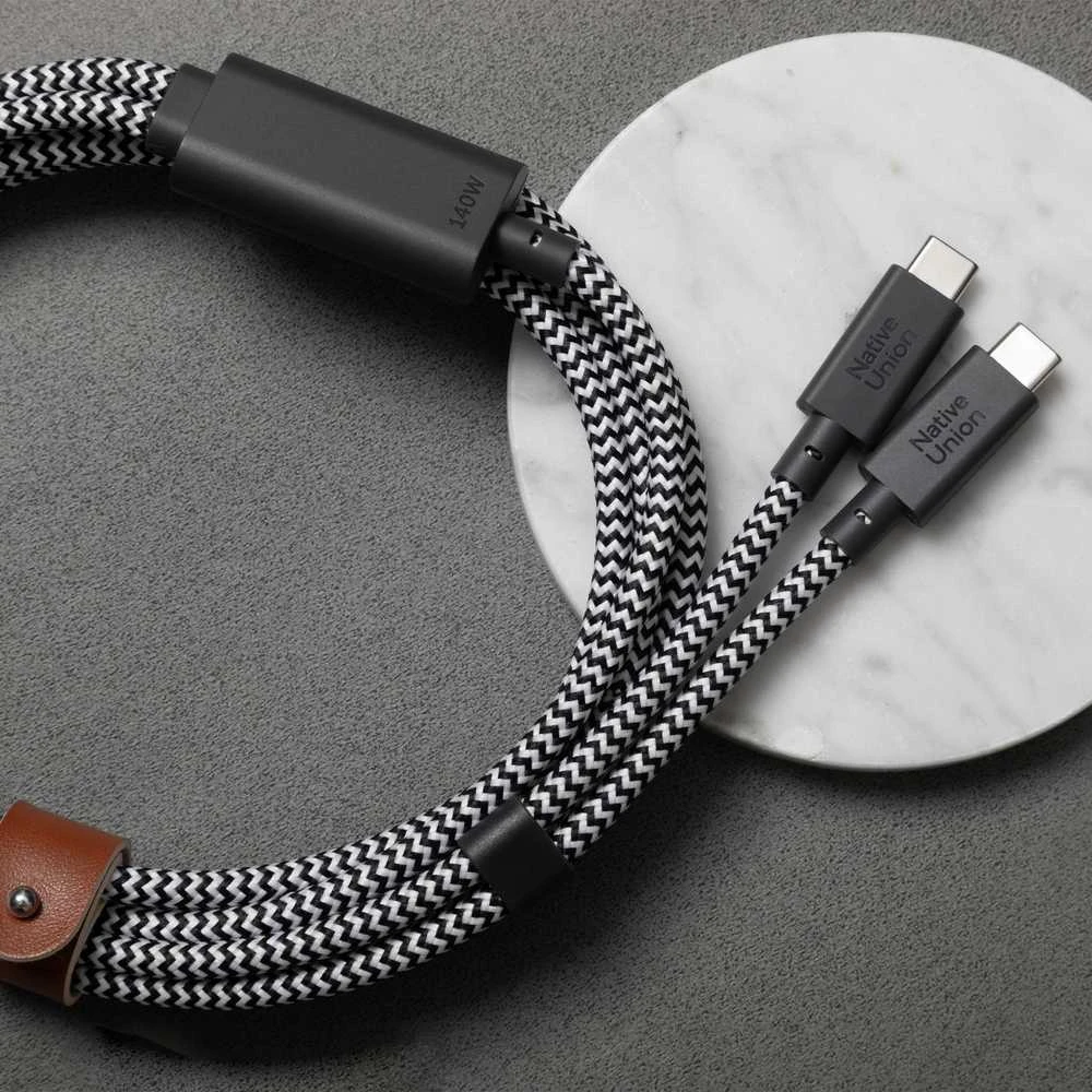 Native Union Belt kabelis (USB-C - USB-C) 2 m, dryžuotas