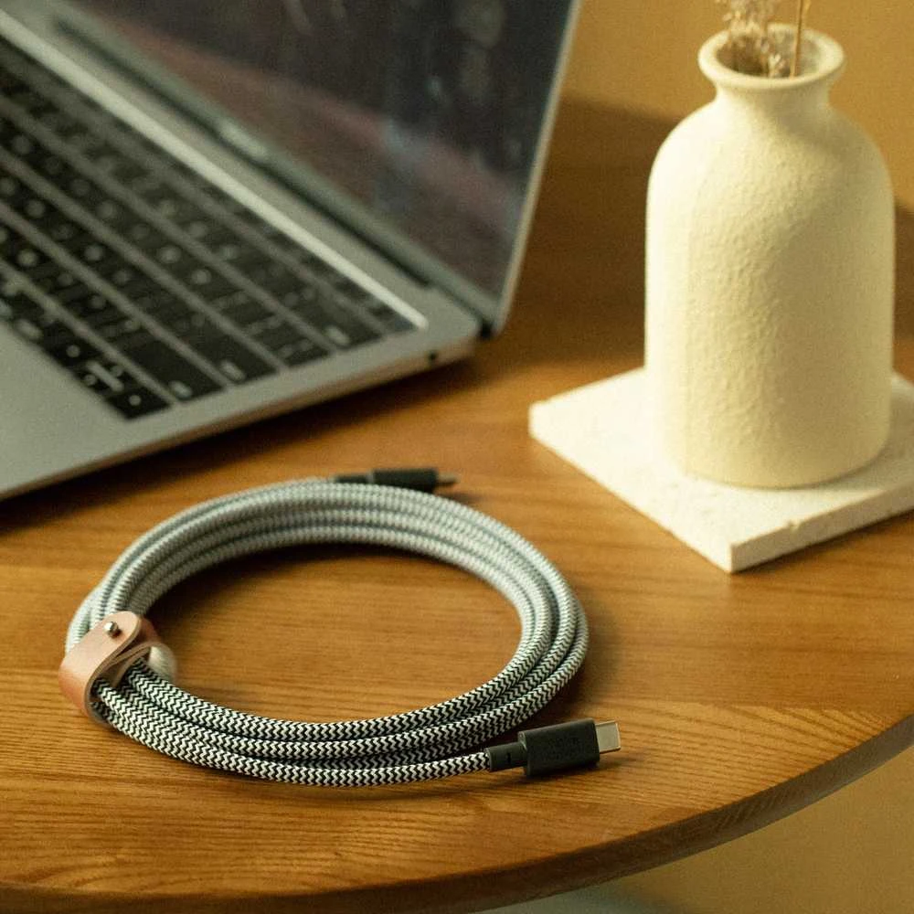 Native Union Belt Cable XL 100W - USB-C kabelis - USB-C, 3 m (zebra)