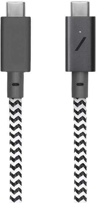 Native Union kabelis su dirželiu C-C PRO 2.4m 240W, zebros raštas