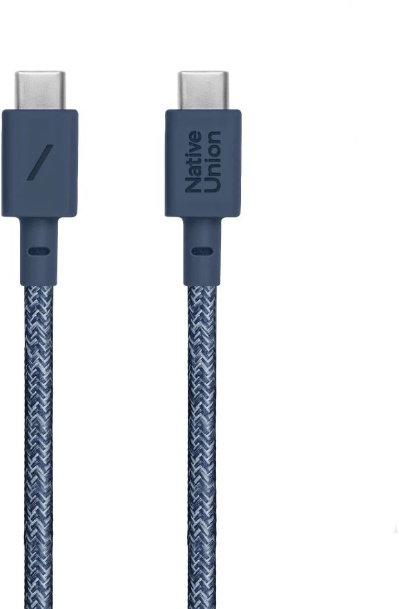 Native Union kabelis su dirželiu (USB-C - USB-C) 1,2 m, tamsiai mėlynas