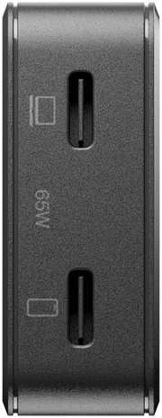 Native Union Kišeninis GaN įkroviklis PD 65W (2x USB-C), juodas