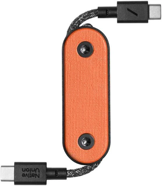 „Native Union Pocket Cable“ – USB-C – USB-C laidas, 17 cm („Oxyfire“)