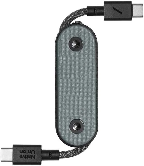Native Union Kišeninis laidas (USB-C - USB-C), skalūno žalia