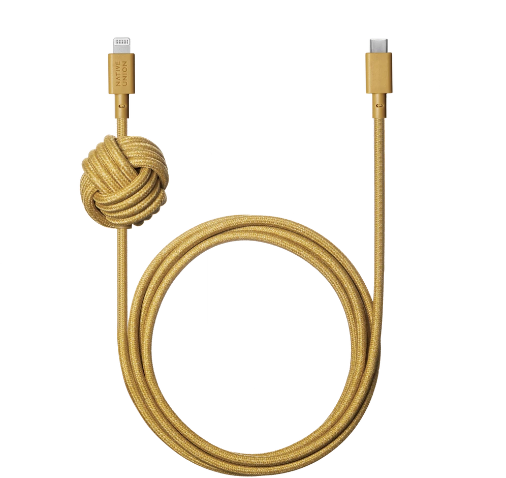 Native Union Night Cable - USB-C - Lightning kabelis, 3 m (kraft)