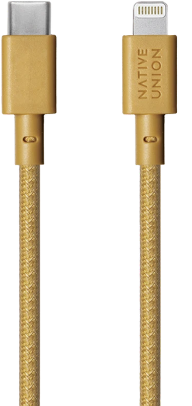 Native Union Night Cable - USB-C - Lightning kabelis, 3 m (kraft)