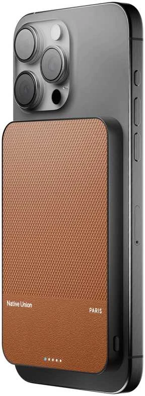Native Union (Re)Classic magnetinė išorinė baterija Qi2 5000 mAh - smėlio spalvos