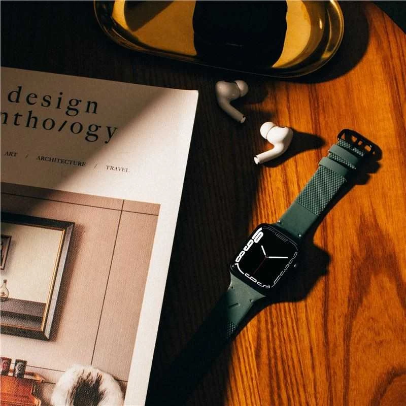 Dėklas Native Union Exkluzivni Native Union (RE)CLASSIC Strap for Apple Watch 44mm, slate žalias