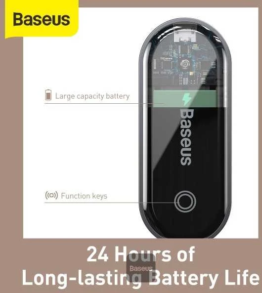 Baseus Prisegama skaitymo LED lempa, įkraunama USB, 3W, neutraliai balta
