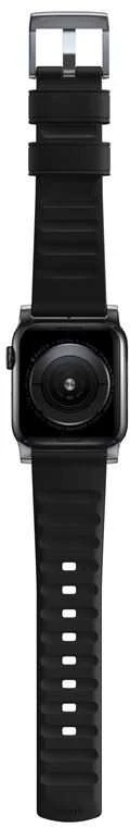 Nomad Active Strap Pro Juodas, sidabrinis - Apple Watch 49mm/46mm/45mm/44mm/42mm