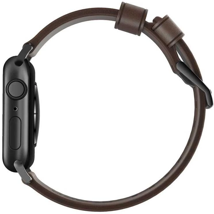 Nomad Išmaniojo laikrodžio Apple odinis dirželis, Rudos spalvos, 42/44mm