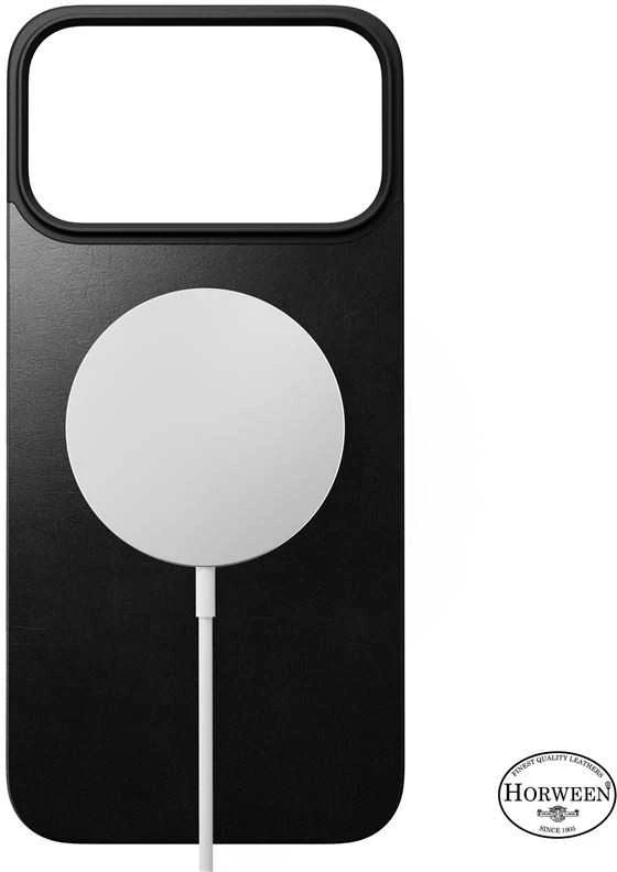 „Nomad“ magnetinis odinis dėklas, juodas („Horween“), „Magsafe“ – „iPhone 17 Pro Max“