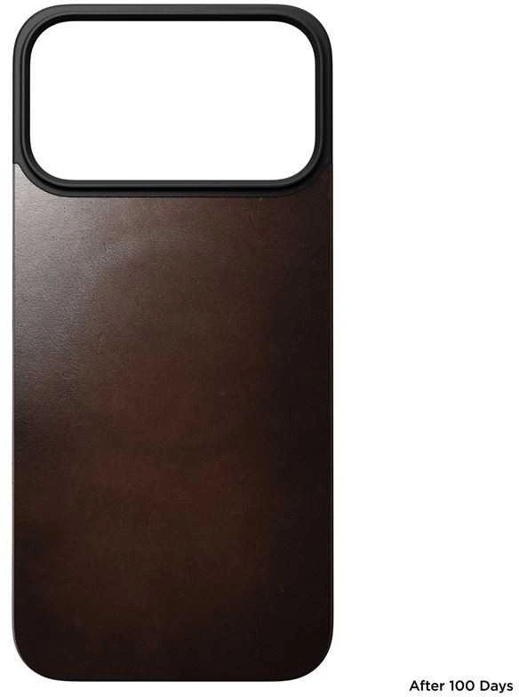 „Nomad“ magnetinis odinis dėklas, kaimiško stiliaus rudas (Horween), „Magsafe“ – „iPhone 17 Pro Max“