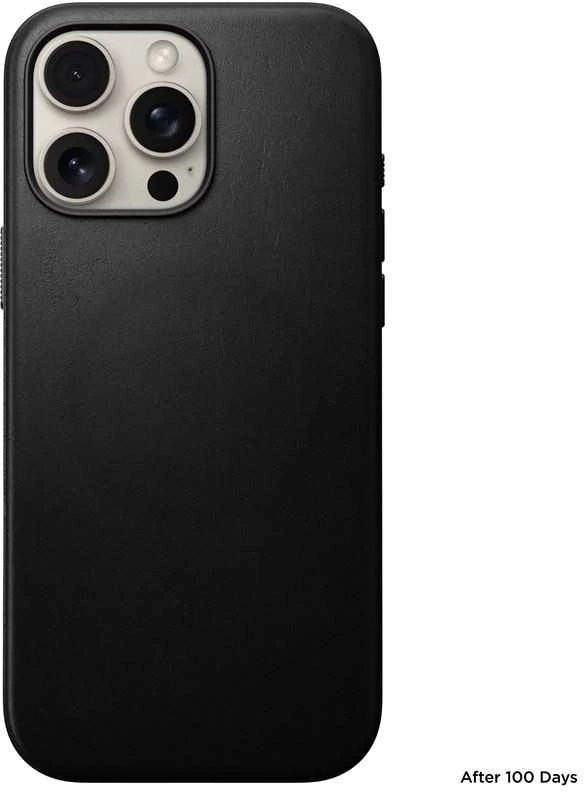 Dėklas Nomad Modern Leather case, juodas - iPhone 16 Pro Max