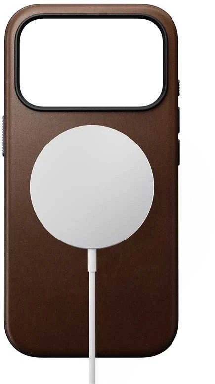 Dėklas Nomad Modern Odinis dėklas, ruda - iPhone 17 Pro