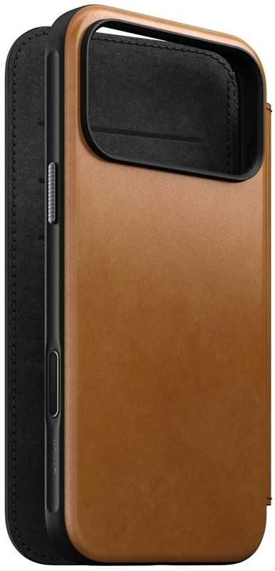 „Nomad Modern“ odinis dėklas, angliško gelsvo atspalvio – „iPhone 17 Pro Max“