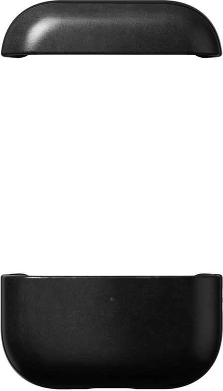 Juodas odinis Nomad AirPods Pro dėklas, dviejų dalių komplektas
