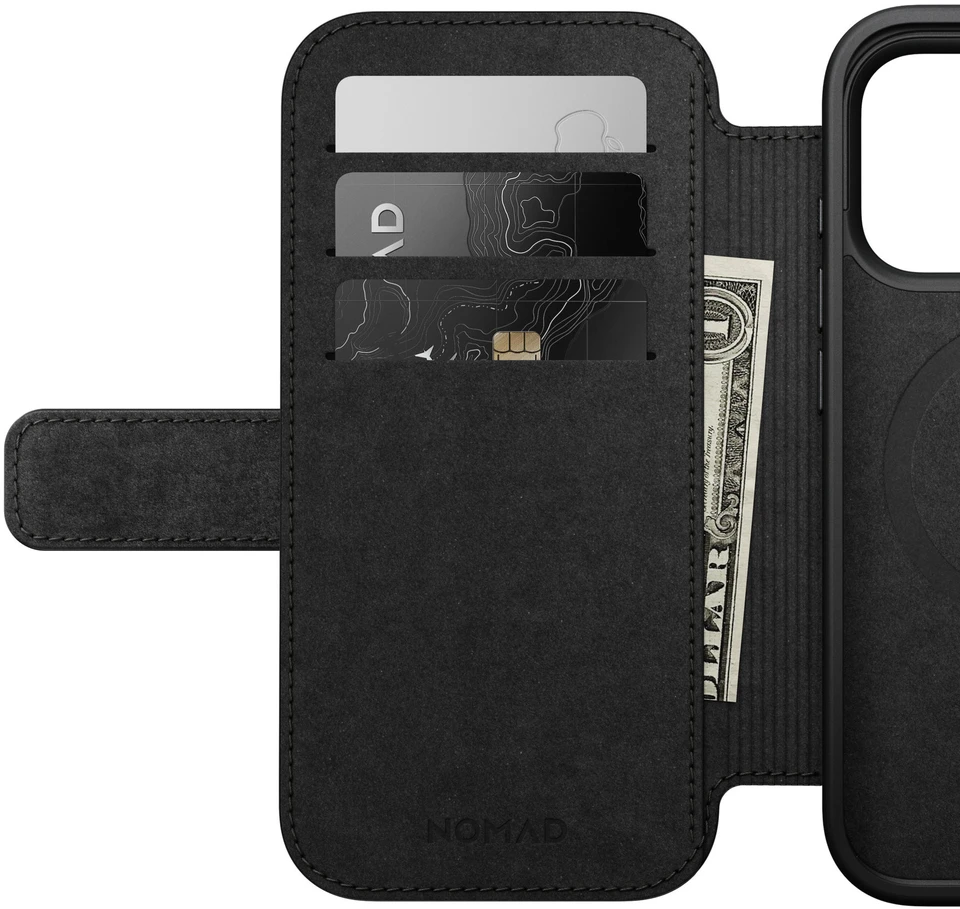 Dėklas Dėklai ir apvalkalai - Flip Nomad Modern Leather Folio, ruda – iPhone 18 Pro/17 Pro