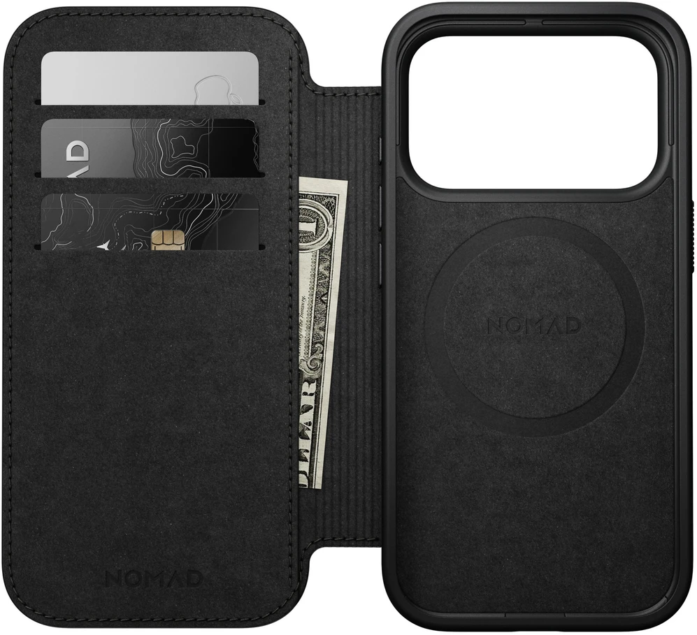 Dėklas Dėklai ir apvalkalai - Flip Nomad Modern Leather Folio, ruda – iPhone 18 Pro/17 Pro