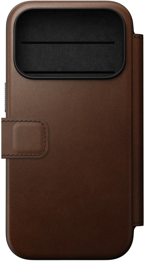 Dėklas Dėklai ir apvalkalai - Flip Nomad Modern Leather Folio, ruda – iPhone 18 Pro/17 Pro