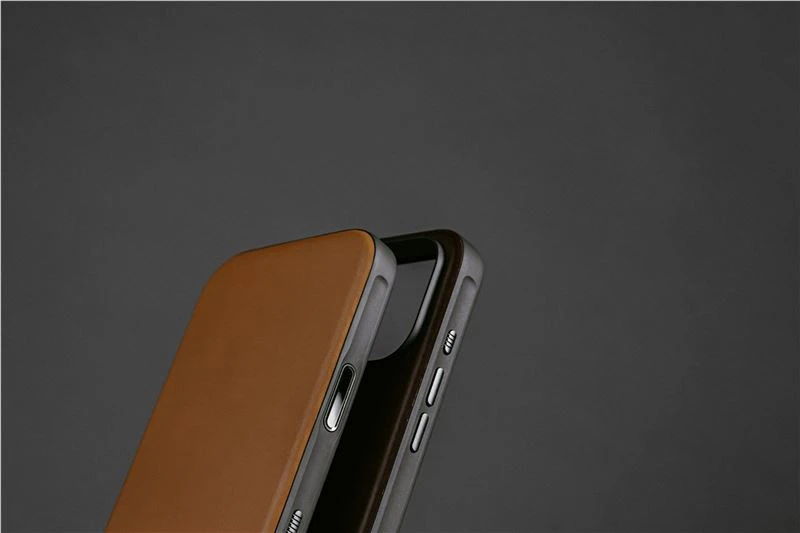 Nomad Modern Leather dėklas, english tan – iPhone 17 Pro