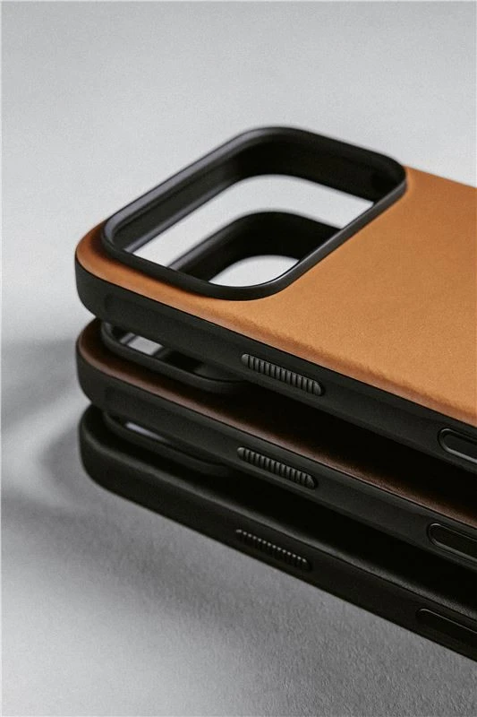 Nomad Modern Leather dėklas, english tan – iPhone 17 Pro