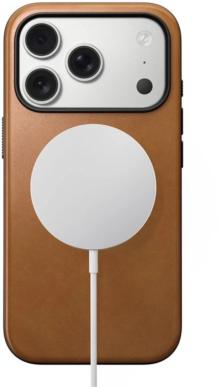 Nomad Modern Leather dėklas, english tan – iPhone 17 Pro