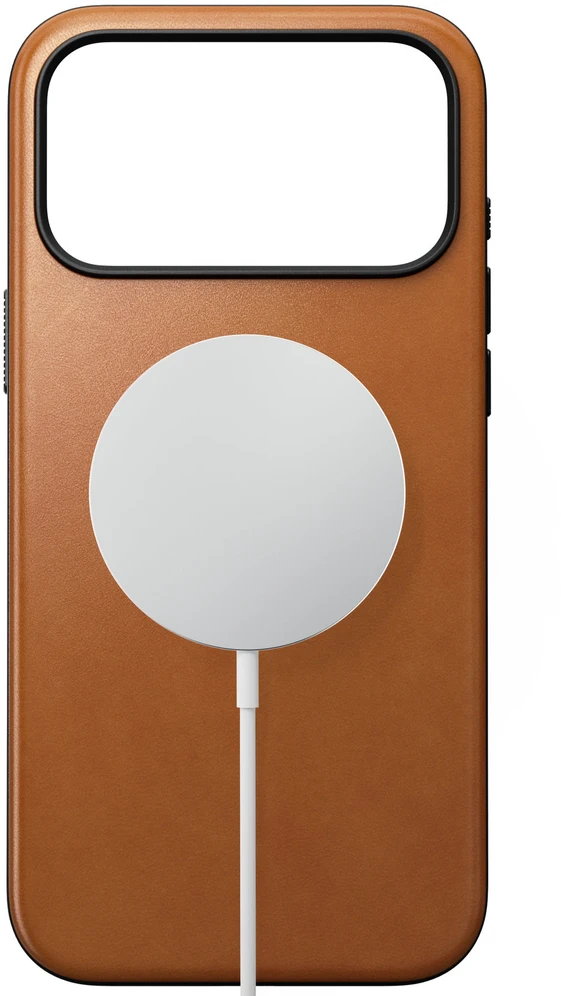 Nomad Modernus odinis dėklas, balno rudos spalvos (Horween) - skirta iPhone 18 Pro Max/17 Pro Max