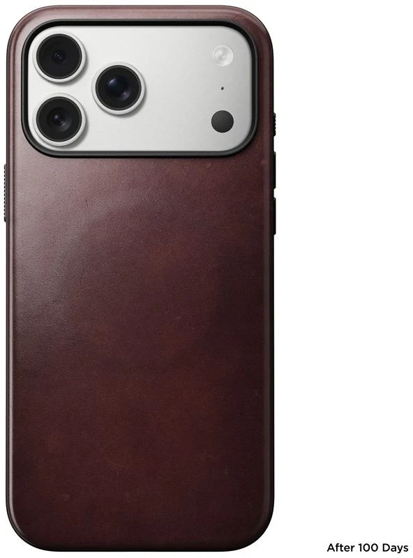 Nomad Modern odinis dėklas, bordo (Horween) – iPhone 17 Pro Max