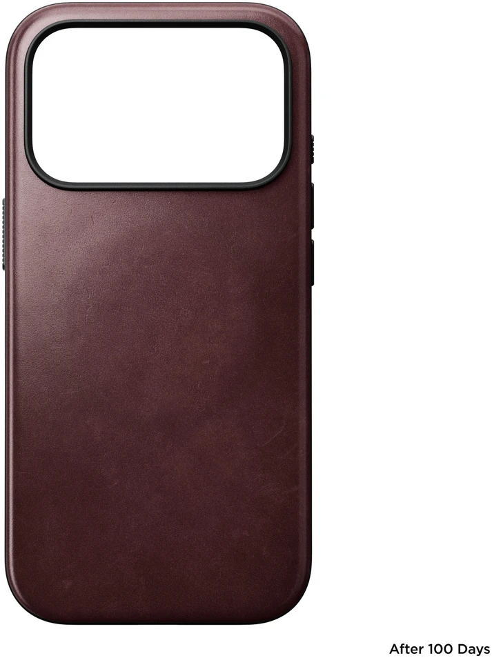 Burga Nomad Modern odinis dėklas, bordo (Horween) – iPhone 18 Pro/17 Pro