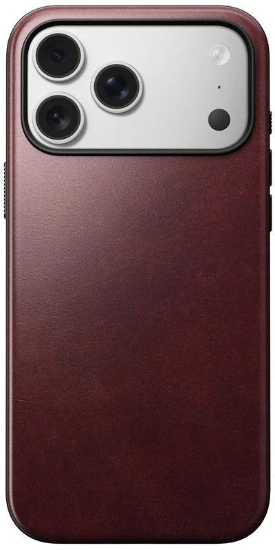 Nomad Modern odinis dėklas, bordo (Horween) – iPhone 17 Pro Max