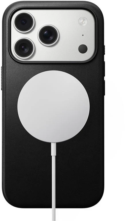 Nomad Modern Leather dėklas, juodos spalvos – iPhone 17 Pro