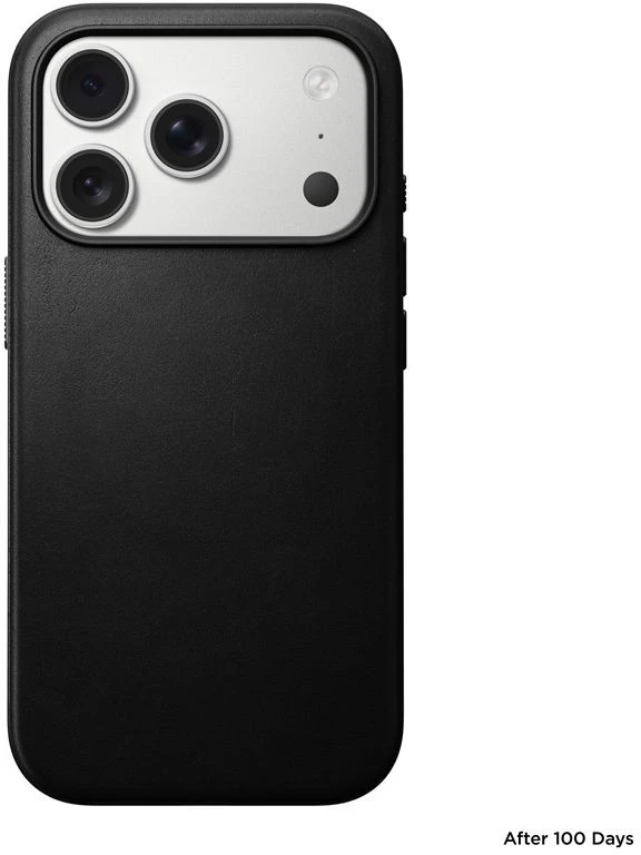 Nomad Modern Leather dėklas, juodos spalvos – iPhone 17 Pro