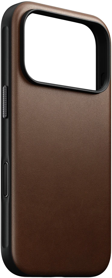 Nomad Modernus odinis dėklas, rudos spalvos - iPhone 18 Pro/17 Pro