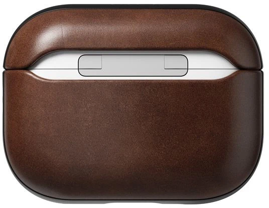Nomad Modern Leather dėklas, rustic rudos spalvos (Horween) – AirPods Pro 3