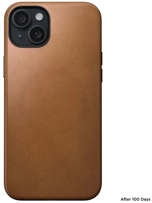 Nomad Modern Leather dėklas, english tan – iPhone 15 Plus