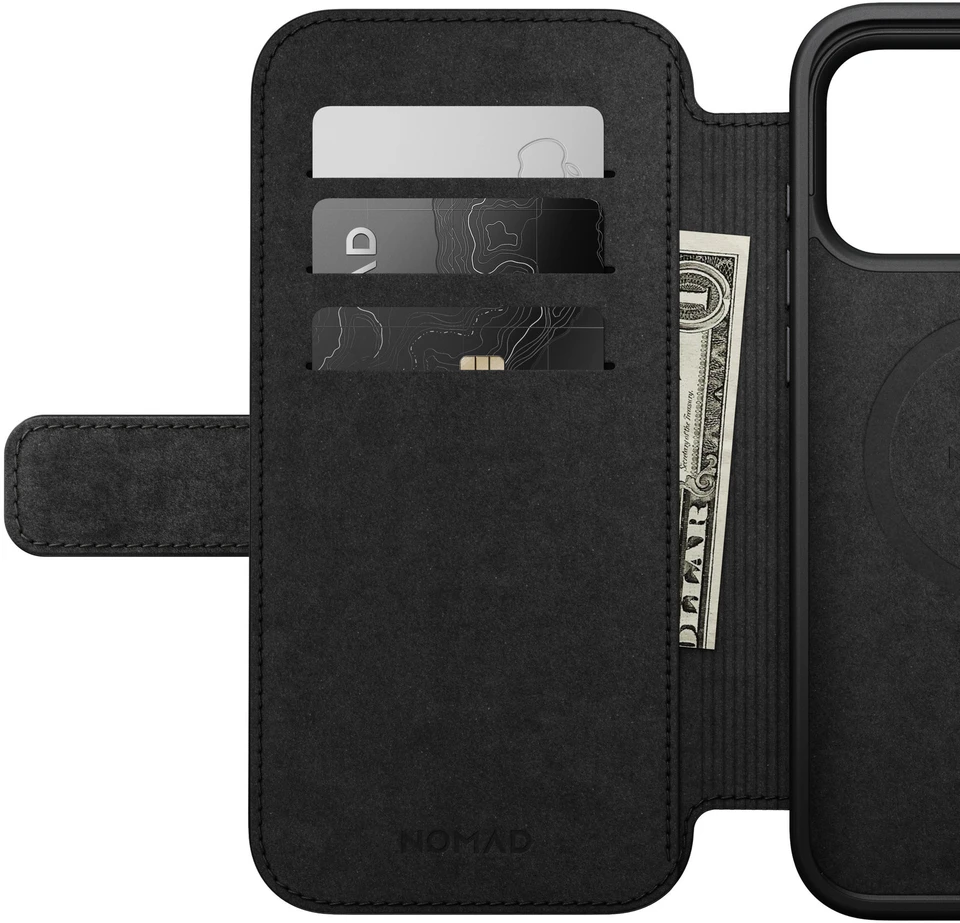 Dėklai ir viršeliai - Flip Nomad Modern odinis dėklas-knygelė, english tan – iPhone 18 Pro Max/17 Pro Max